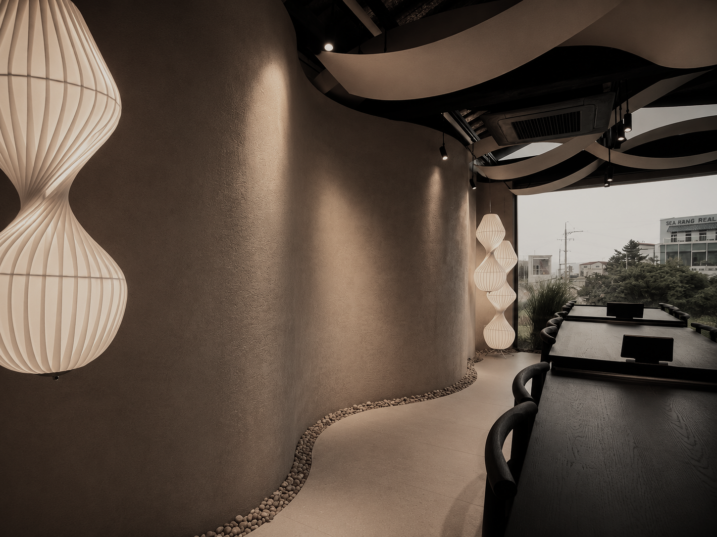 BEONE sculptural restaurant interior